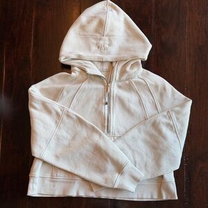 Lululemon Cream Scuba Cropped Hoodie